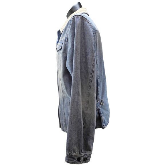 Ralph Lauren Jeans Blue Denim Jean Jacket Tan Corduroy Collar/Cuffs - Women's L - Picture 7 of 10